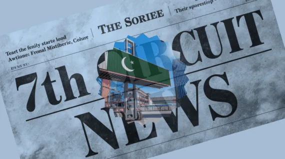 7th Circuit Tariff News headline featuring an import/export shipping container on a crane
